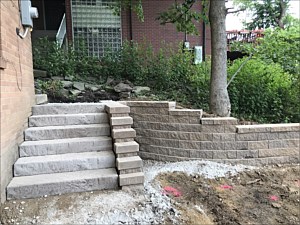 Pre-cast Techo Bloc steps